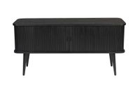 comoda de madera negro con puertas correderas