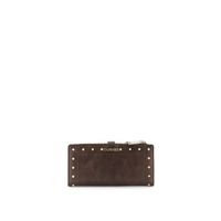 cartera grande con cremallera efecto piel vintage brown taglia unica