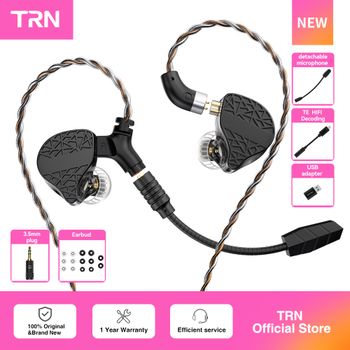 Auriculares Intrauditivos TRN Mars Hifi, Triple Driver Híbrido 1DD + 1BA + 1Vibration, Auriculares con Cable para DJ, Tienda Oficial TRN