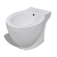 bide de pie redondo de ceramica de alta calidad blanco vidaxl