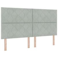 cabecero gris claro 180 cm terciopelo vidaxl