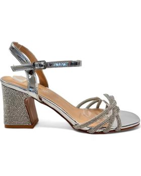 de TIMBOS SANDALIA TACON FIESTA DE MUJER PLATA 130497 PLATEADO
