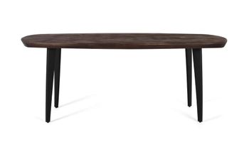 Mesa de comedor con esquinas redondeadas en madera de mango 200 cm