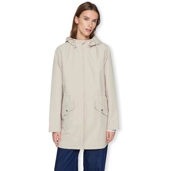 Vila Abrigo Noos Tally Repellent Jacket - Feather Grey para mujer