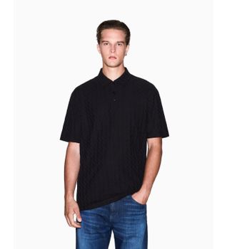 A|X Armani Exchange para hombre. XM001292AF10337UC001 Polo Elegant negro (XS), Casual, Algodón, Manga corta
