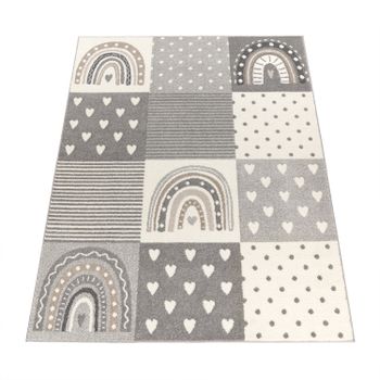 Alfombra infantil Ninique gris  133 cm cuadrado