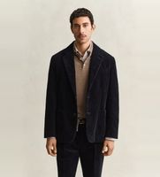 gant para hombre 7706387 chaqueta de traje de pana azul marino 50 algodon clasico