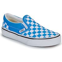 vans zapatos classic slip-on color theory checkerboard bright azure para nina