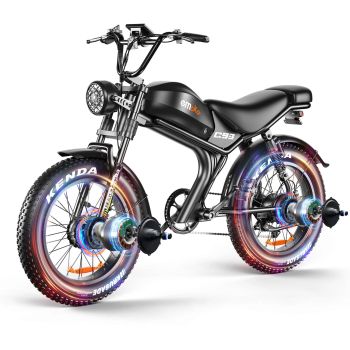 [EU Direct] Bicicleta Eléctrica Emoko C93 Batería 48V 23Ah 1000W*2 Motores Duales Velocidad Máxima Recomendada 25KM/H Ne