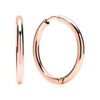 de aros de acero inoxidable y oro rosa