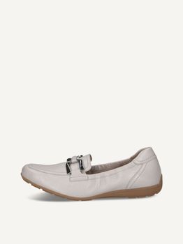 CAPRICE Moccasin, white, made of Leather without heel, Size 39