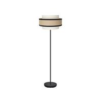 lampara pie de salon cornalina o40x166cm 1xe27 bombilla no incluida color beige y negro
