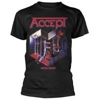 accept camiseta metal heart para mujer