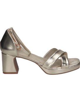Sandalias De Tacón Polka 396 Color Oro 37