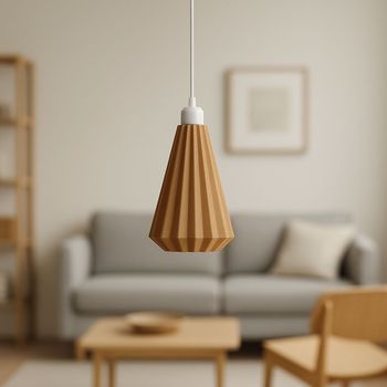 Lámpara De Techo Modelo Lindor Bbb Beige Cable De Seda Trenzado Blanco Embellecedor Florón De Techo Blanco Luz Led E27