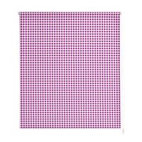 estoralis - estor enrollable translucido  estampado cocina  140 x 180 cm anchoalto tamano tela 137 x 175 cm  vichy-2 violeta