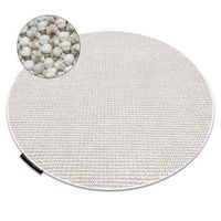 alfombra casablanca loop circulo blanco  beige lazo suave circulo 200 cm