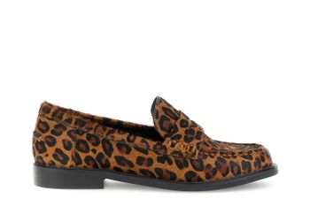 mocasines con trabilla en piel efecto pony maculated
