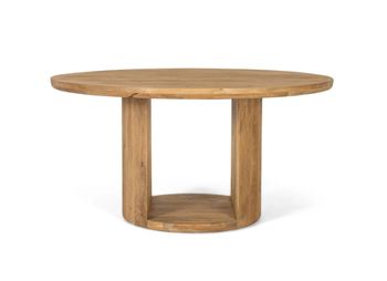 Mesa fabricada en madera de mango con tapa redonda 150 cm diámetro