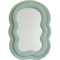 espejo de pared ondulado flamingueo teddy 70x50x4cm verde