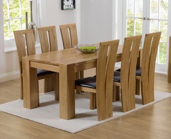 Thames 180cm Oak Dining Table with Montreal Chairs
