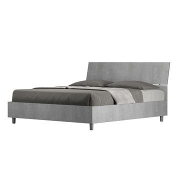 Cama Con Almacenaje 160x200 Con Cabecera Inclinada Cemento Demas
