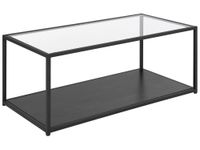 mesa de centro  vidrio negro