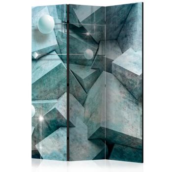 Biombo - Concrete Cubes (green) (135x172 Cm)