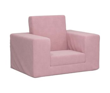 Sofá cama - sofá convertible para niños felpa suave rosa