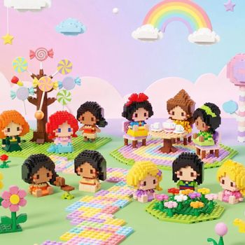 Bloques de construcción para ensamblar, juguetes de muñecas, juegos educativos DIY, juegos de dibujos animados y anime, aprendizaje para el regreso a clases