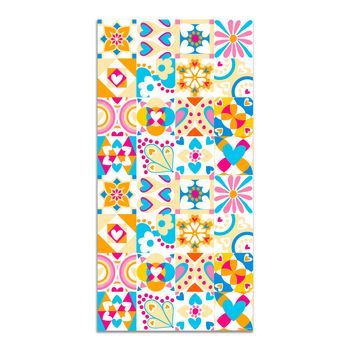 Alfombra Vinílica Crema 80x300cm Agatha Hidráulico Original Varios Colores