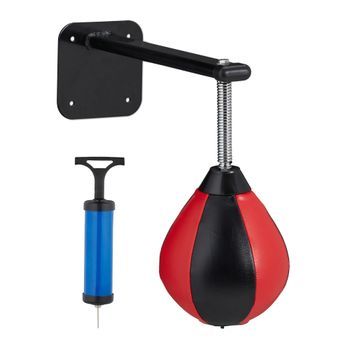 Pelota De Punching Para La Pared - Red/black/silver - 16x44x16cm