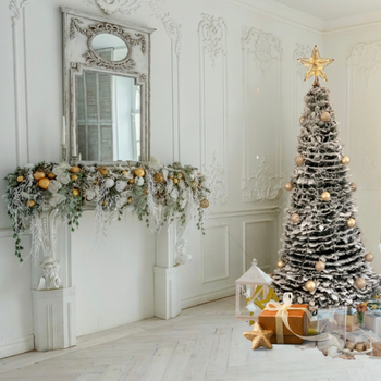 Árbol Navidad Plegable Rosé Home 180 Cms Bolas Doradas