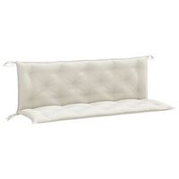 cojines para banco jardin 2 uds tela crema melange 150x50x7 cm vidaxl