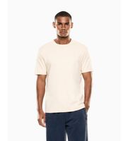 ea7 para hombre 7m001498af10441 camiseta de punto de algodon logo series beige xl casual manga corta