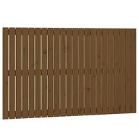 cabecero cama pared madera maciza pino marron miel 140x3x90 cm vidaxl