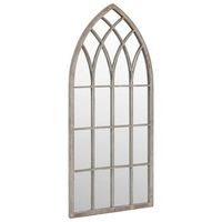 espejo de jardin arena hierro para exterior 70x30 cm vidaxl