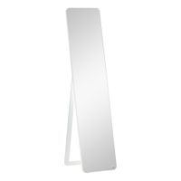 homcom espejo de pino 37x43x156 cm espejo de pie con marco de madera de pino blanco   aosom espana
