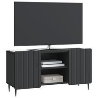 mueble de tv  mueble de salon  gabinete de tv negro 102 x 345 x 52 cm madera de ingenieria