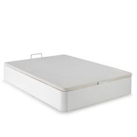 canape abatible 90x190 cm gran capacidad esquinas redondeadas base tapizada 3d color blanco