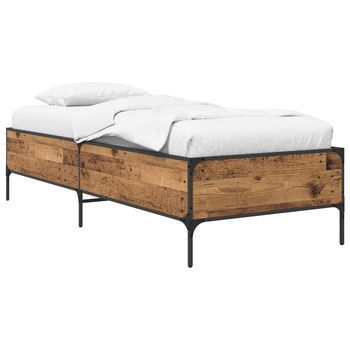 Estructura De Cama Madera Envejecida 80 X 200 Cm Vidaxl