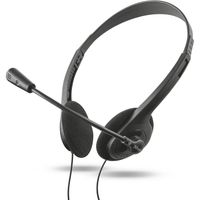 trust chat headset for pclaptop - portatil  ordenador longitud cable 18 m con microfono  conexion jack 35mm  ideal para chat videochat videollamada con teams skype y zoom