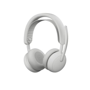 Auriculares Logitech Zone Wireless 2 inalámbricos Bluetooth con Cancelación Activa de Ruido y micrófono, uso profesional, color blanco