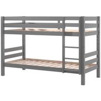 litera extraible 90x200 cm con cajon pino pino macizo gris alt 140 cm