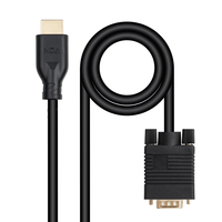 nanocable cable conversor vga a hdmi m-m 18 m