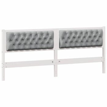 Cabecero Otro Y Gris Claro 200 Cm Madera Maciza De Pino Vidaxl