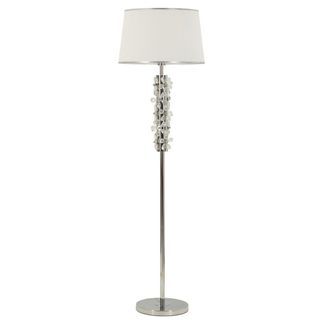 Lámpara De Pie De Metal Con Flores De Resina Transparentes Cm Ø 45x157