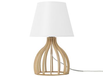 Lámpara de mesa  marrón blanco