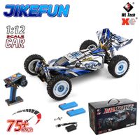 wltoys 124017 coche rc 75kmh 24g vehiculo de control remoto sin escobillas 4wd electrico de alta velocidad para carreras y derrapes
