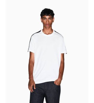 A|X Armani Exchange para hombre. XM001283AF10361U0009 Camiseta Regular Lisa blanco (XL), Casual, Algodón, Manga corta